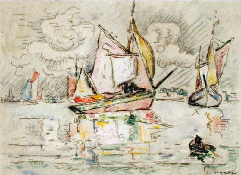 Paul Signac Fishing Boats China oil painting art